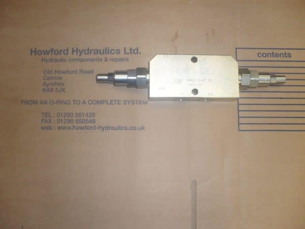 V0420 3/8 DUAL OVERCENTRE VALVE  VBDC3/8-DE   35LPM/350BAR